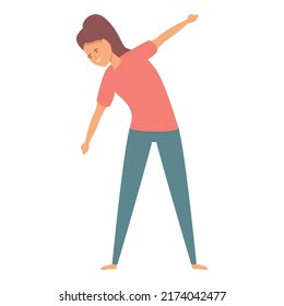 Sport exercise icon cartoon vector. School kid. Happy child