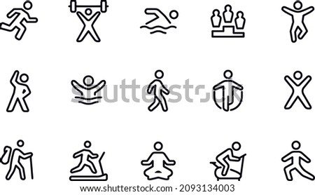 Sport and Exercising icons vector design 