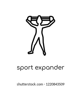 sport Expander icon. Trendy modern flat linear vector sport Expander icon on white background from thin line Gym and fitness collection, editable outline stroke vector illustration