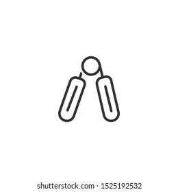 Sport expander line icon in simple design on a white background