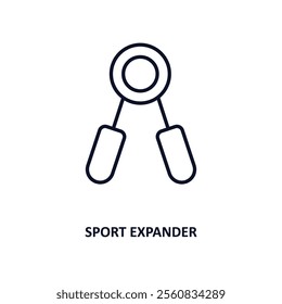 sport expander outline icon.  Thin line icon from gym and fitness collection. Editable vector isolated on white background