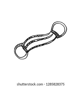 sport expander vector doodle sketch isolated on white background