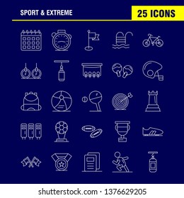 Sport And Extreme Line Icons Set For Infographics, Mobile UX/UI Kit And Print Design. Include: Calendar, Day, Time, Date, Time, Clock, Watch, Timer, Icon Set - Vector