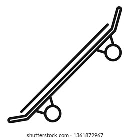 Sport extreme skateboard icon. Outline sport extreme skateboard vector icon for web design isolated on white background