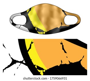 sport face mask vector template illustration 