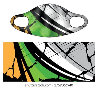 sport face mask vector template illustration 