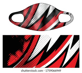 sport face mask vector template illustration 