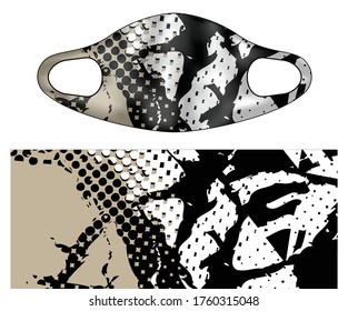 sport face mask vector template illustration 