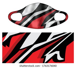 sport face mask vector template illustration 