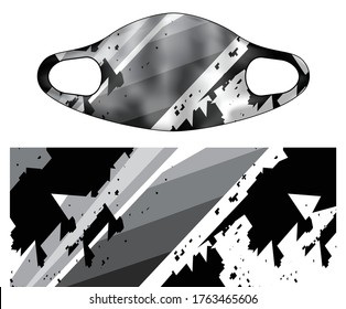 sport face mask vector template illustration 