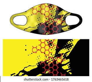 sport face mask vector template illustration 