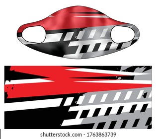 ilustración de pantalla vectorial de máscara facial deportiva 