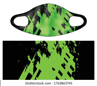 sport face mask vector template illustration 