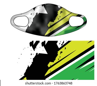 sport face mask vector template illustration 