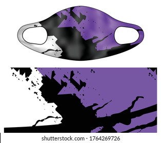 sport face mask vector template illustration 