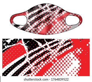 sport face mask vector template illustration 