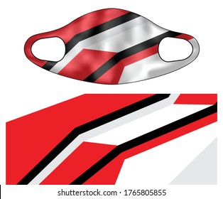 sport face mask vector template illustration 