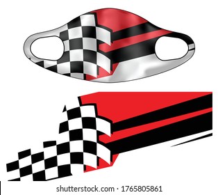 Vektorgrafik-Vektorgrafik mit Sportmaske 