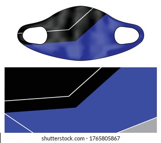 sport face mask vector template illustration 