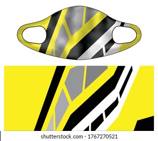 sport face mask vector template illustration 