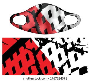 sport face mask vector template illustration 