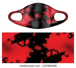 sport face mask vector template illustration 