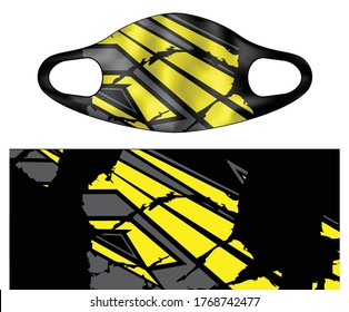 sport face mask vector template illustration 