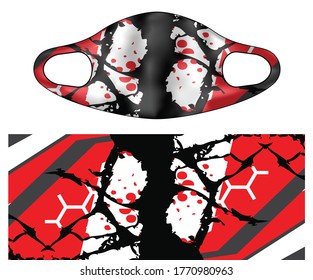 sport face mask vector template illustration 