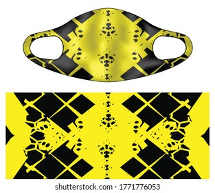sport face mask vector template illustration 