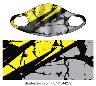 sport face mask vector template illustration 