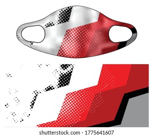 sport face mask vector template illustration 