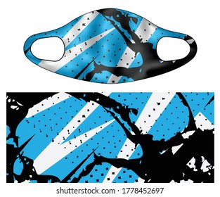 sport face mask vector template illustration 