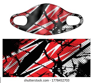 ilustración de pantalla vectorial de máscara facial deportiva 