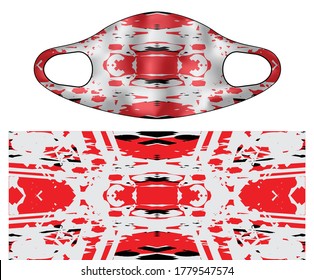 sport face mask vector template illustration 