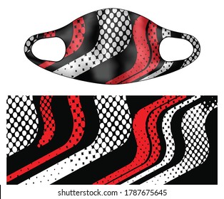 sport face mask vector template illustration 