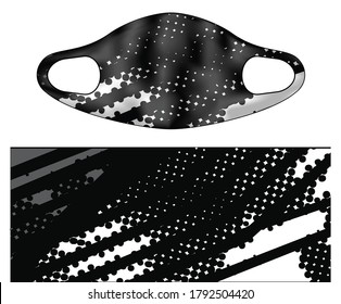 sport face mask vector template illustration 