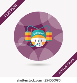 sport fan flat icon with long shadow,eps10