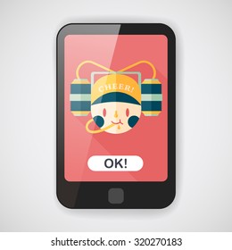 sport fan flat icon with long shadow,eps10