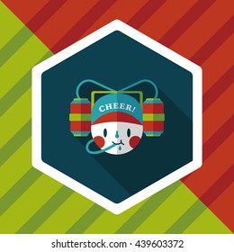 sport fan flat icon with long shadow,eps10