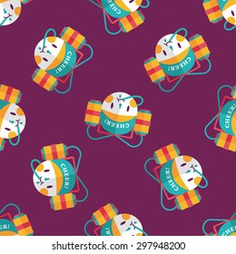 sport fan flat icon,eps10 seamless pattern background