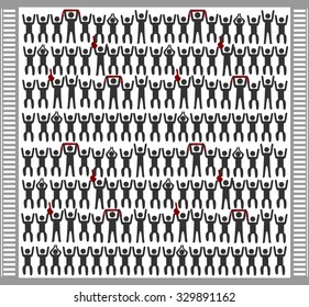 Sport fans tribuneaa pattern