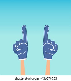 sport fans vector, hands up