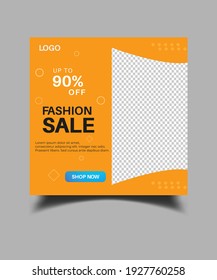 Sport fashion shoes brand product Social media banner post vector design.