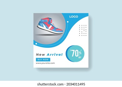 Sport Fashion Shoes Brand Product Social Media Banner Post Template