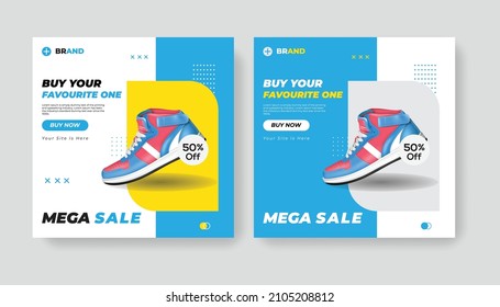 Sport Fashion Shoes Brand Product Social Media Banner Post Template