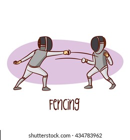 Sport. Fencing. Vector Illustration