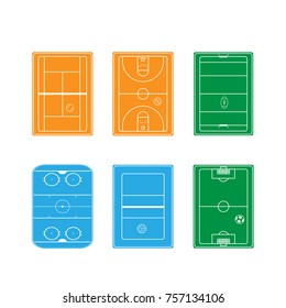 sport field on white background