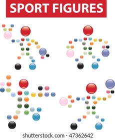 sport figures. vector