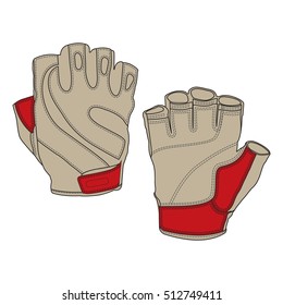 Sport Fingerless Vector Gloves