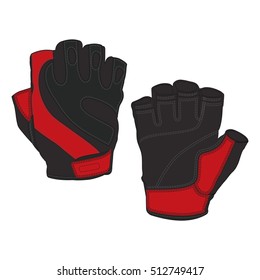 Sport Fingerless Vector Gloves